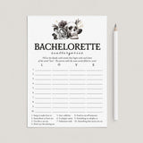 Skull Bachelorette Party Game Scattergories Printable by LittleSizzle