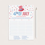 Printable USA Scattergories Game for 4th of July Party by LittleSizzle