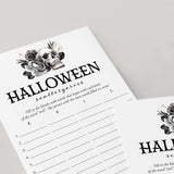 Black Halloween Party Game Scattergories