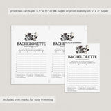 Skull Bachelorette Party Game Scattergories Printable