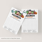 Cute Halloween Party Game Scattergories Printable