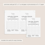 Simple Graduation Game Scattergories Printable