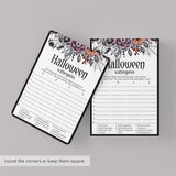 Floral Halloween Party Game Scattergories Download