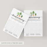 Housewarming Scattergories Game Printable