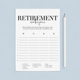 Modern Retirement Party Games Bundle Printable