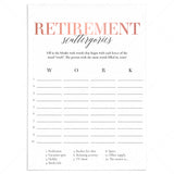 Women's Retirement Party Game Scattergories Printable by LittleSizzle
