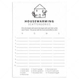Game for Houswarming Party Scattergories Printable by LittleSizzle