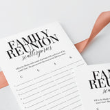 Family Reunion Scattergories Printable