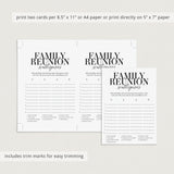 Family Reunion Scattergories Printable