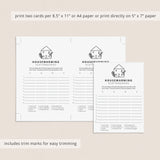 Game for Houswarming Party Scattergories Printable