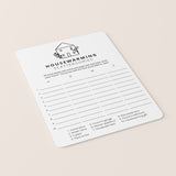 Game for Houswarming Party Scattergories Printable