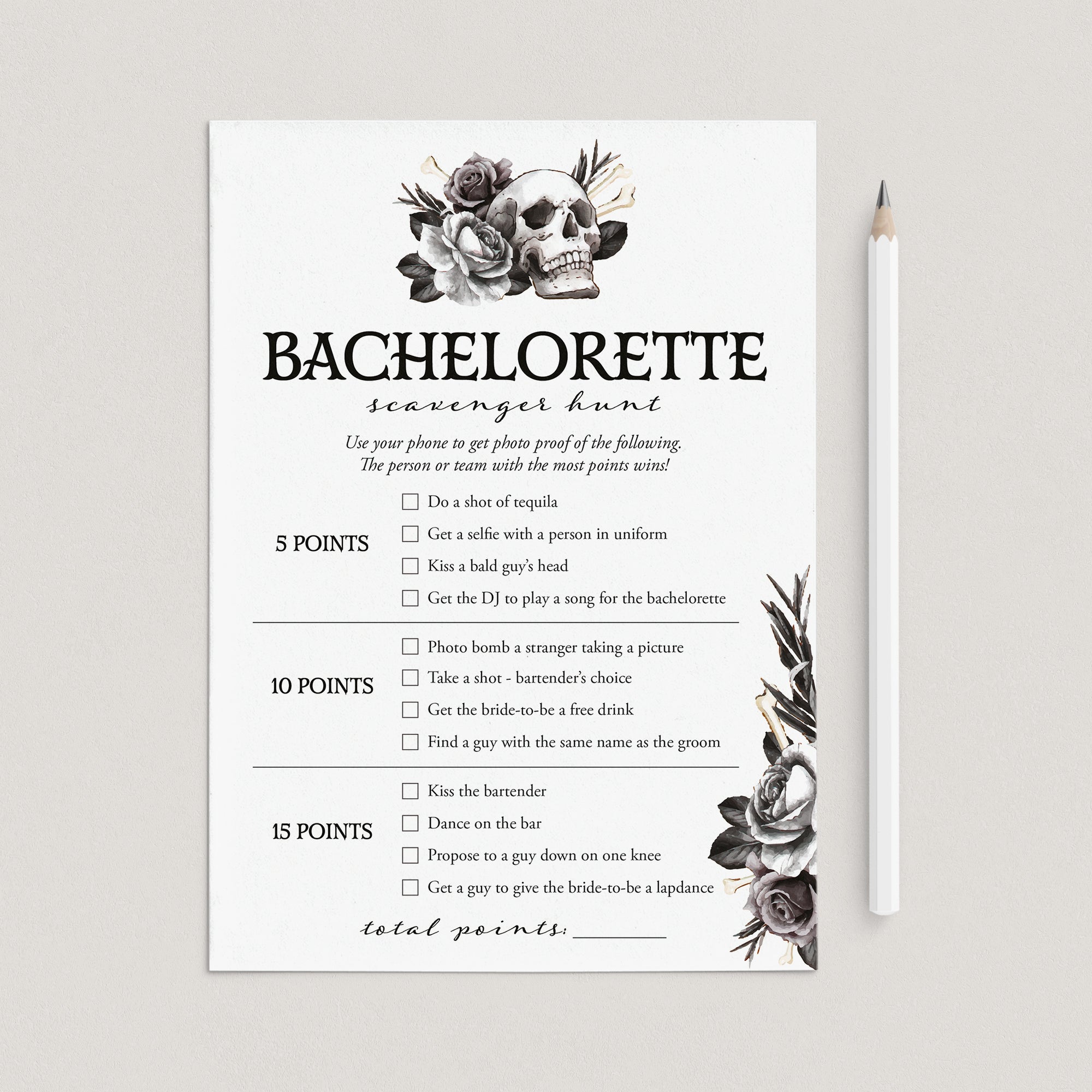 Bride or Die Hen Night Scavenger Hunt Printable by LittleSizzle