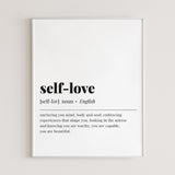 Self-Love Definition Print Instant Download by Littlesizzle