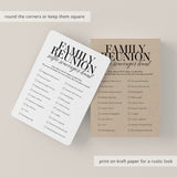 Printable Family Reunion Scavenger Hunt