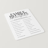 Printable Family Reunion Scavenger Hunt