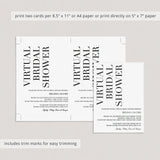 Editable social distancing bridal shower invite template by LittleSizzle