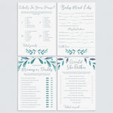 Teal Baby Shower Games Package Printable by LittleSizzle