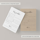 Modern Baby Shower Advice, Wishes and Predictions Cards