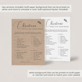 Rustic Christmas Game Whats On Your Phone Printable