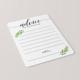 Advice for mum baby shower cards instant download by LittleSizzle