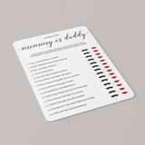 She said he said baby shower game calligraphy font by LittleSizzle