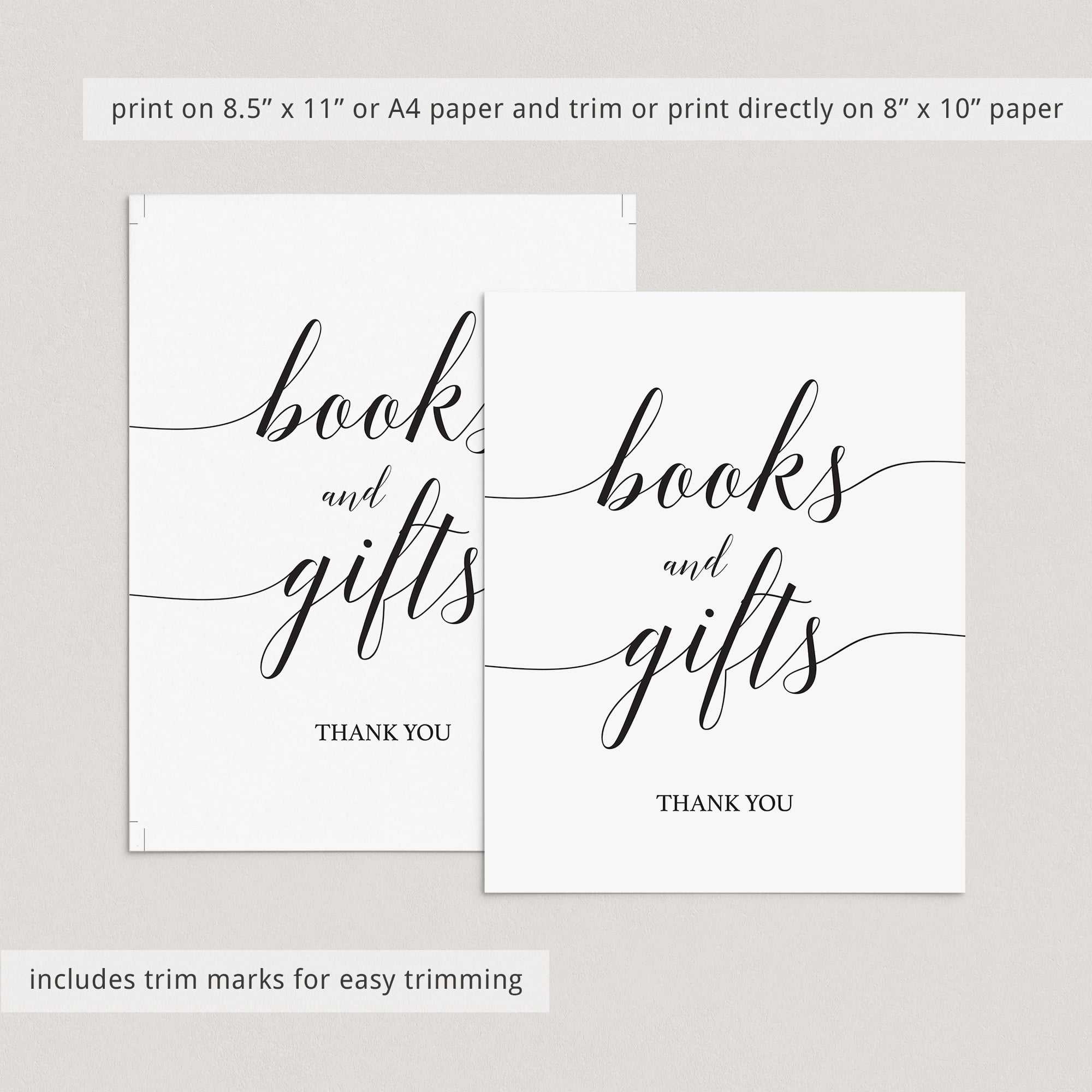 Baby books and gifts table sign by LittleSizzle