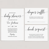 Minimal Baby Shower Invitation Suite Templates