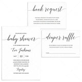 Minimal Baby Shower Invitation Suite Templates