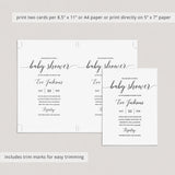 Minimal Baby Shower Invitation Suite Templates