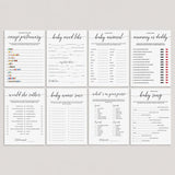 Modern Calligraphy Baby Shower Game Bundle Instant Download by LittleSizzle