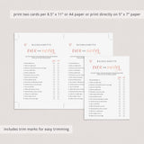 Ever or Never Rose Gold Bachelorette Game