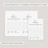 Scattergories Birthday Game Printable