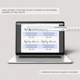 Minimal Display Shower Card Template