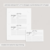 Rustic Recipe Cards Printable