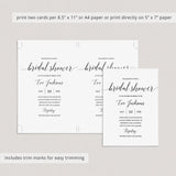 Calligraphy Bridal Shower Invitation Template
