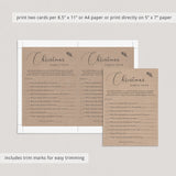 4 Kraft Christmas Games for Family Printable