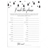 Minimal Christmas Party Game Finish The Phrase Printable by LittleSizzle