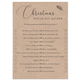 DIY Kraft Christmas Game Would You Rather by LittleSizzle