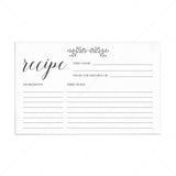 Rustic Recipe Cards Printable by LittleSizzle