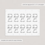 Rustic Thank You Favor Tags Printable