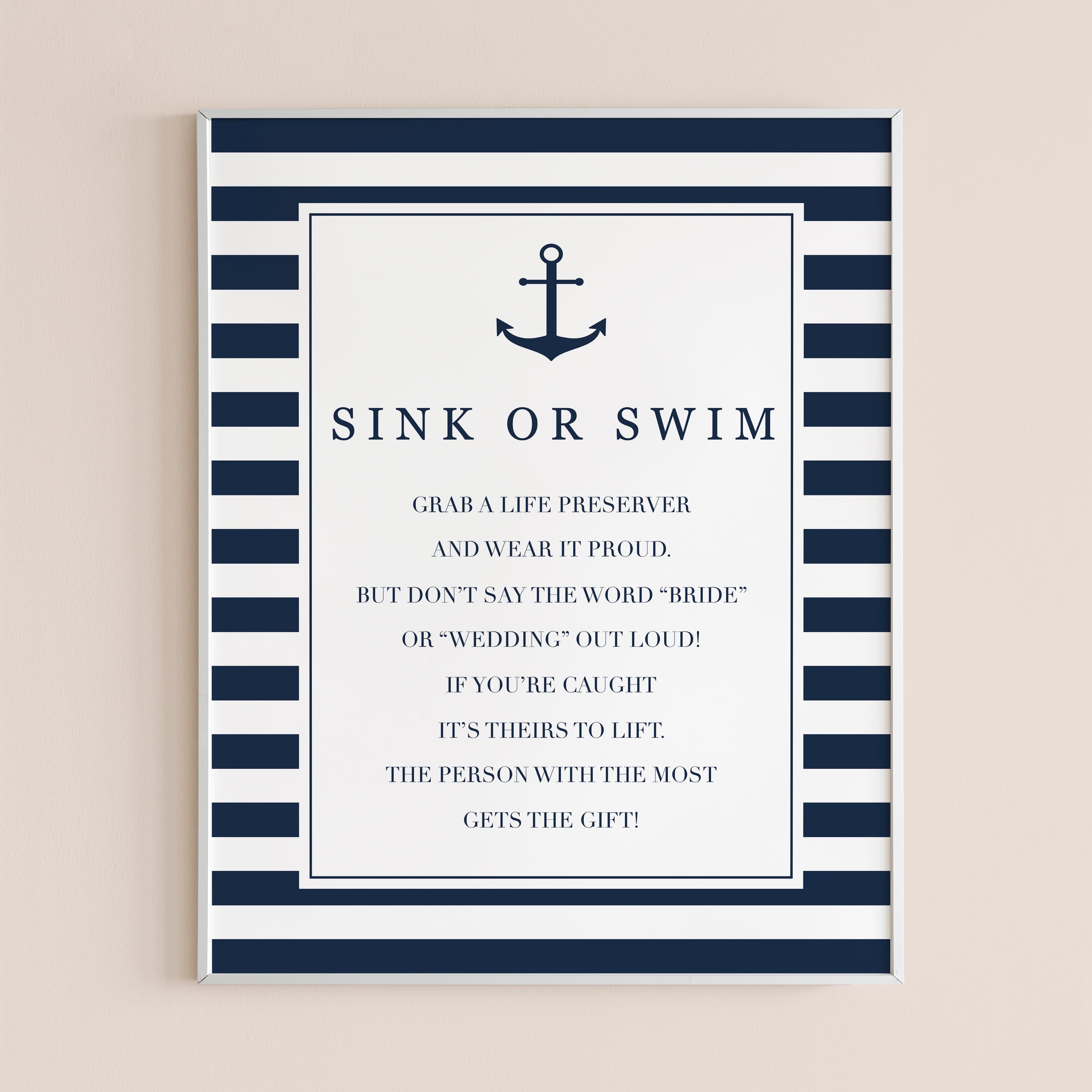 nautical bridal shower game sign printable