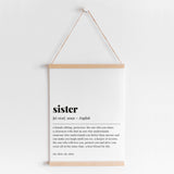 Sister Definition Print Instant Download
