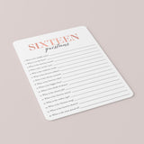 Sweet Sixteen Party Game How Well Do You Know The Birthday Girl Printable