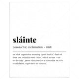 Sláinte Definition Print Instant Download by LittleSizzle