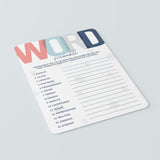 Printable Baby Word Scramble for Winter Baby Shower