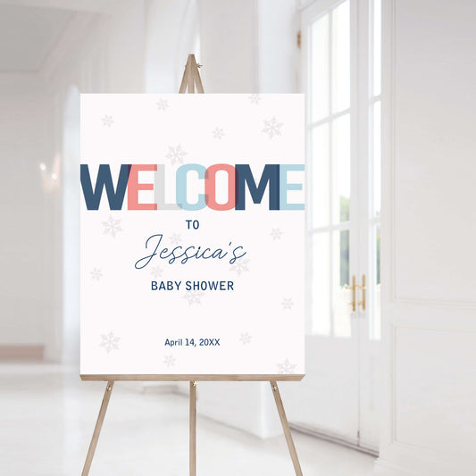 Personalized Winter Shower Welcome Sign by LittleSizzle
