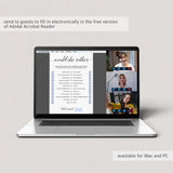 Minimal Bridal Shower Would She Rather Game Black and White