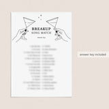 Divorce Party Game Match The Breakup Song with Answers