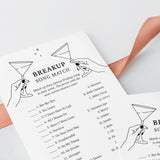 Divorce Party Game Match The Breakup Song with Answers