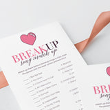 Breakup Songs Match Up with Answer Key Printable